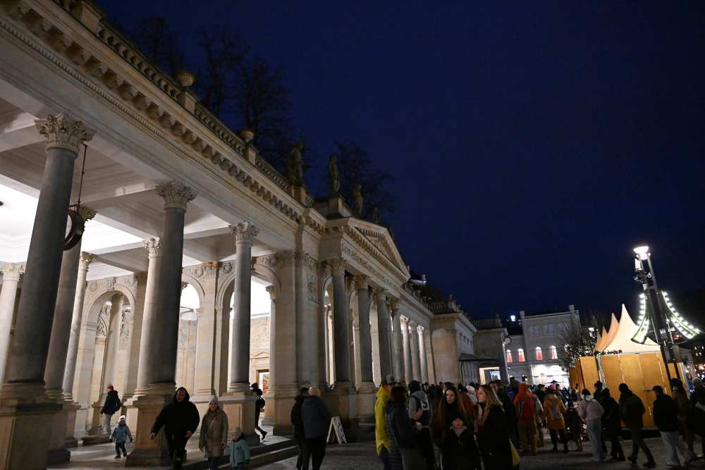 Karlovy Vary during christmass time.