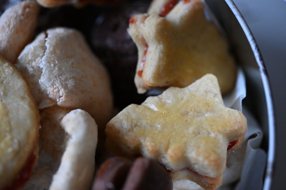 Big detail of Christmas cookie.