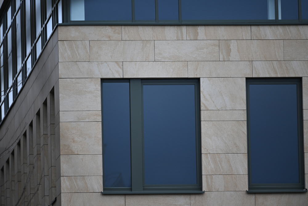 Detail of modern building in Karlovy Vary.