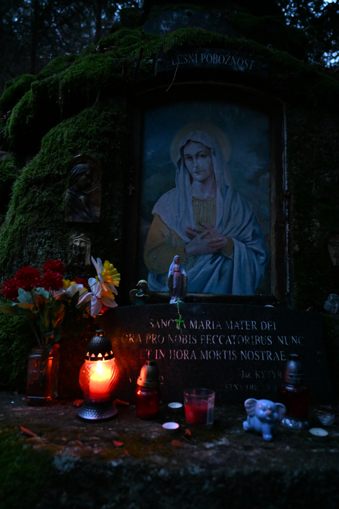 Detail of forest piety in Karlovy Vary.