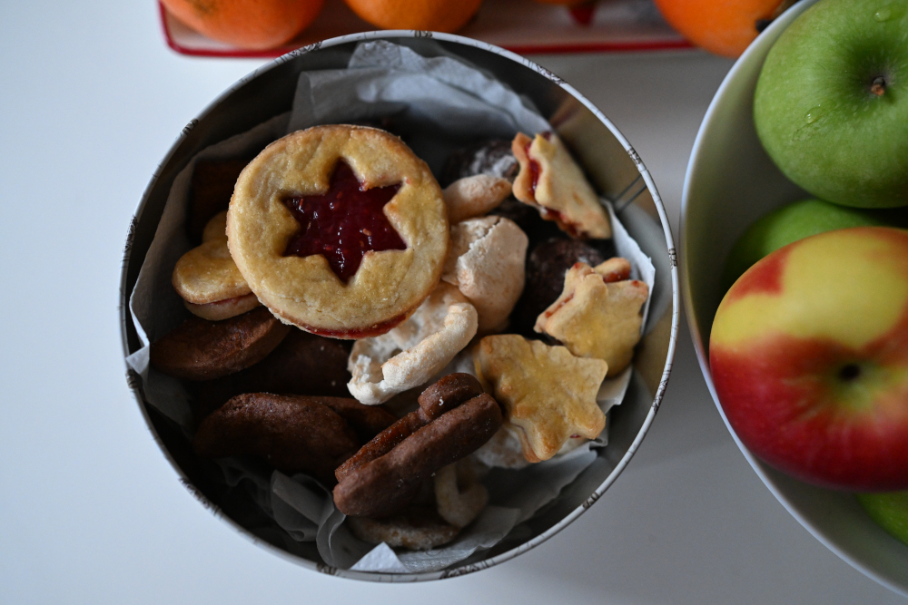 Home made Christmas cookies.