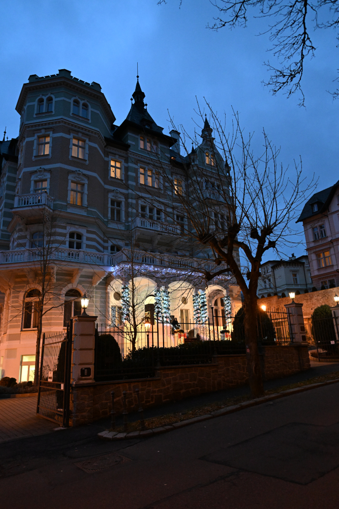 Hotel Savoy in Karlovy Vary during Christmass time.