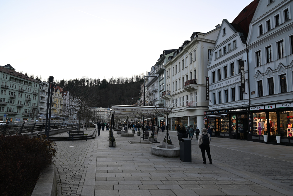 Street in Karlovy Vary near Elephant Coffee.